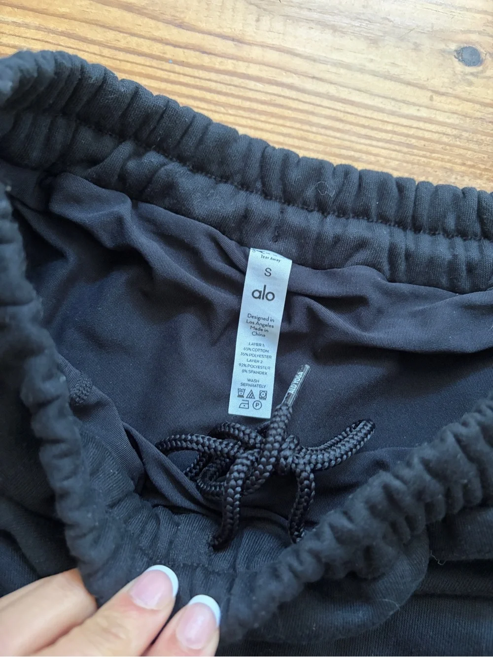 ALO Yoga size small accolade black cotton skirt skort